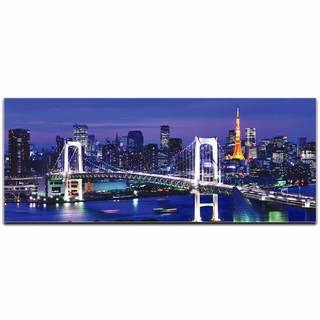 Modern Crowd 'Tokyo City Skyline' Urban Cityscape Enhanced Photo Print on Metal or Acrylic