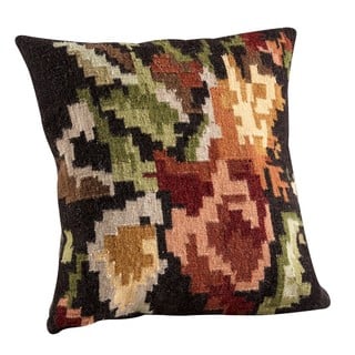 M.A. Trading Hand-woven Karba3 Brown Pillow (16-inch x 16-inch) (India)