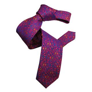 Dmitry Men's Purple Italian Floral Patterned Silk Tie
