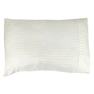Couture Home Collection Elegant Soft Touch Individual Pillow Case Cream Stripe