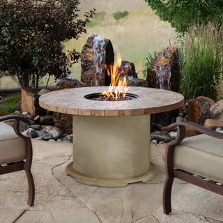 Real Flame Ogden 42.125 in. Dia x 25.75 in. H Chat Height Fire Table