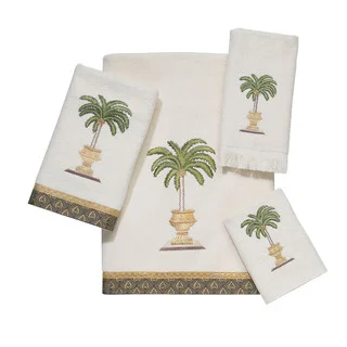 Date Palm 4-piece Embroidered Towel Set