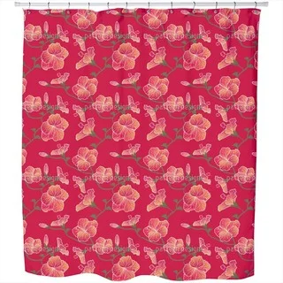 Red Hibiscus Shower Curtain