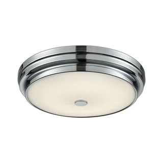 Alico Garvey Small Round LED Flush Mount in Chrome and Opal Glass
