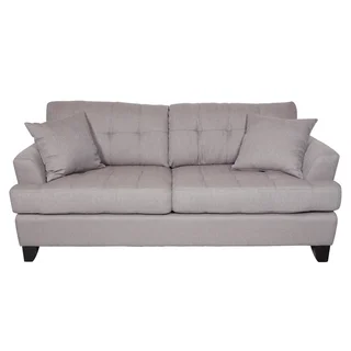Porter Norwich Putty Taupe Modern Sofa with 2 Throw Pillows