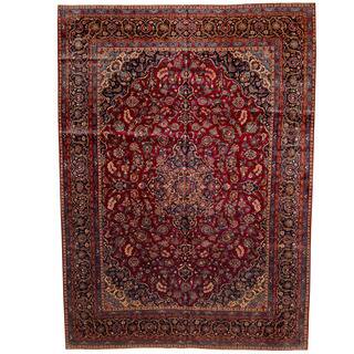 Herat Oriental Persian Hand-knotted 1940s Semi-antique Kashan Wool Rug (10'6 x 15')