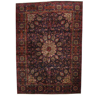 Herat Oriental Persian Hand-knotted 1960s Semi-antique Tabriz Wool Rug (11' x 15'9)