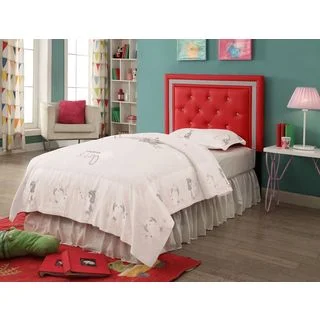 Breen Red Crystal Button Tufted Headboard