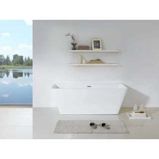 Bellagio 58-inch x 28-inch White Rectangle Soaking Bathtub