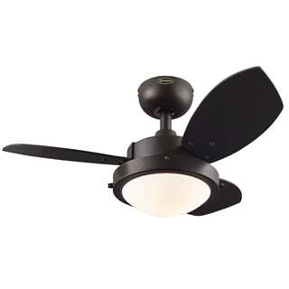 Westinghouse 7224500 30" Espresso Three Blade Reversible Ceiling Fan With Light