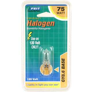 Feit Electric BPQ75/8.6 Halogen 8.6 Bi-Pin 75 Watt
