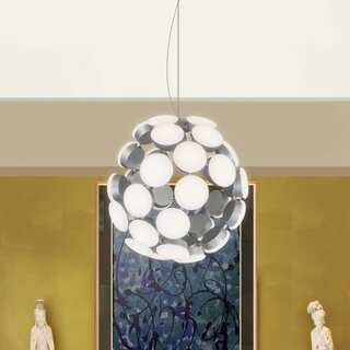 Vonn Lighting Kastra Celestial Mutli-Light LED Chandelier Adjustable Hanging Modern Globe Chandelier Lighting in Silver