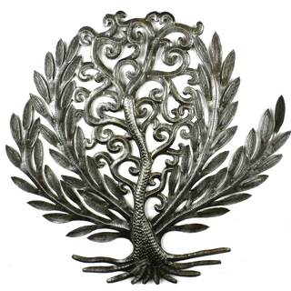 Handcrafted 14-inch Tree of Life Laurel Leaf (Haiti)