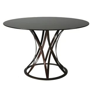 Valentijn Round Dining Table in Coffee Brown