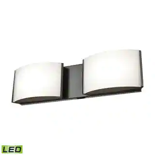Alico Pandora LED 2-light LED Vanity in Oiled Bronze and Opal Glass