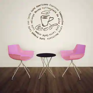 Coffee All Around Vinyl Mural Wall Decal