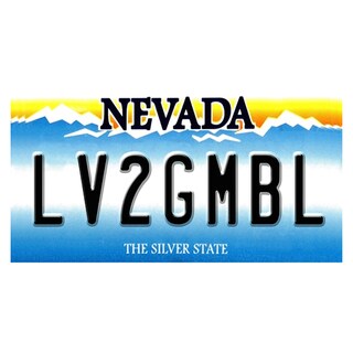 Nevada License Plate 12x 6 Printed on Metal Wall Decor