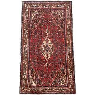 Ecarpetgallery Hand-knotted Persian Hosseinabad Red Wool Rug (5'8 x 9'2)