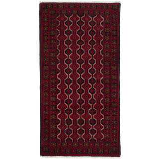 Ecarpetgallery Hand-Knotted Persian Finest Baluch Red Wool Rug (3'3 x 6'4)