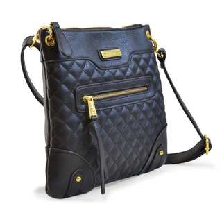 Adrienne Vittadini Zip Top Quilted Crossbody Handbag