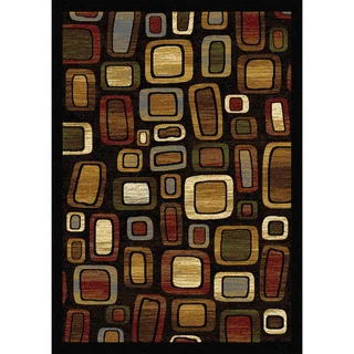 Home Dynamix Royalty Collection Black-Multi (43"X62") Machine Made Polypropylene Area Rug