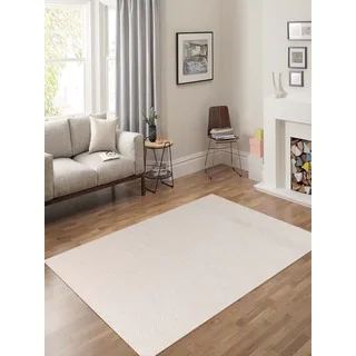 Hand-Woven Broadmoor Ivory Wool and Cotton Durry Area Rug (8'x10')