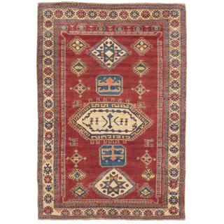 ecarpetgallery Hand-knotted Finest Gazni Red Wool Rug (6'10 x 10'1)