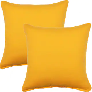 Fresco Yellow 17-inch Corded Throw Pillows (Set of 2)