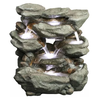 31-inch Rainforest Waterfall Fountain with LED Lights