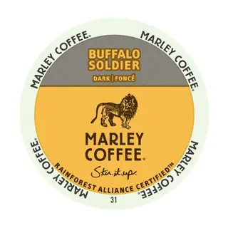 Marley Coffee Buffalo Soldier K-Cup Portion Pack for Keurig Brewers