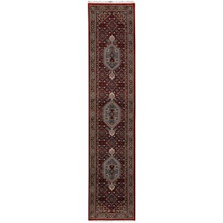 Herat Oriental Indo Hand-knotted Bidjar Wool Runner (2'8 x 12'3)