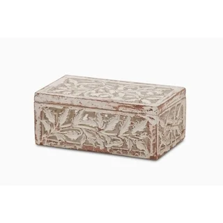 Antique Box with Leaves Carved