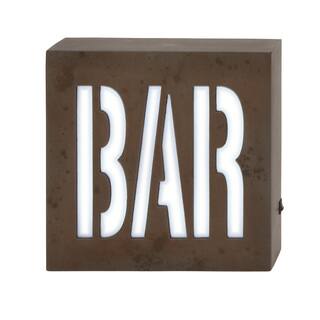 Wood LED Wall Bar Sign 10-inch wide x 10-inch high