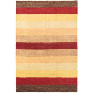 Ecarpetgallery Hand-knotted Finest Ziegler Chobi Beige and Red Wool Rug (6'10 x 10'2)