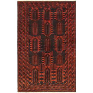 Ecarpetgallery Hand-knotted Royal Balouch Red Wool Rug (6'7 x 10'2)