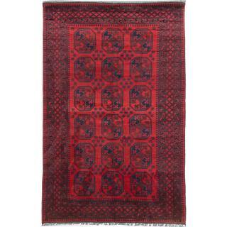 Ecarpetgallery Hand-knotted Khal Mohammadi Blue and Red Wool Rug (6'4 x 10')