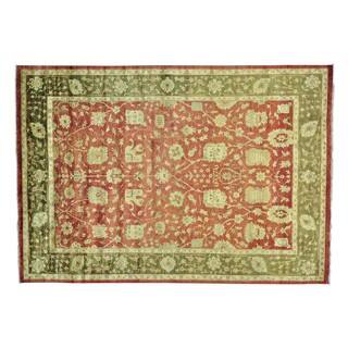 Hand Knotted Oushak Pure Wool Oriental Rug (9'9 x 14')