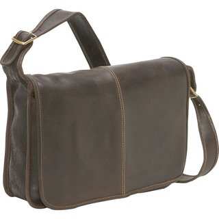 LeDonne Leather Distressed Leather Flapover Messenger Bag