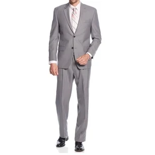 IZOD Men's Two-Piece Grey Regular Fit Suit