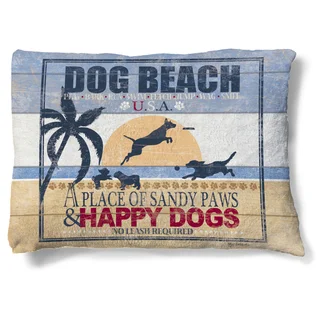 Laural Home Sandy Beach Dog Fleece Dog Bed