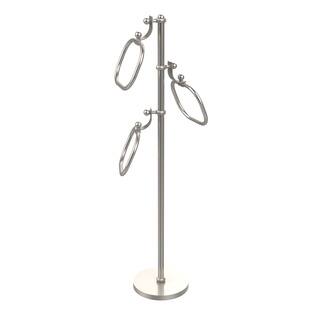 Allied Brass Towel Stand with 9-inch Oval Towel Rings