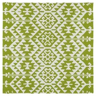 Seaside Lime Green Global Indoor/Outdoor Rug (7'9 x 7'9 Square)