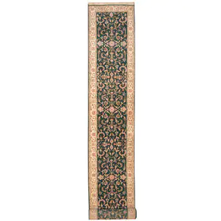 Herat Oriental Indo Hand-knotted Kashan Wool Runner (2'7 x 15'10)