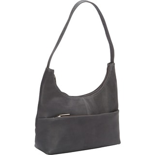 LeDonne Leather Top Zip Hobo Handbag