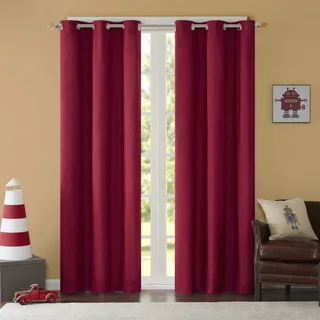 Mi Zone Adam Solid Grommet Top Curtain Panel Pair