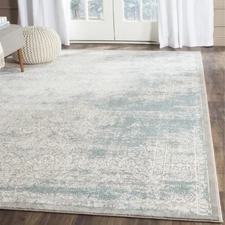 Safavieh Passion Watercolor Vintage Turquoise / Ivory Rug (11' x 15')