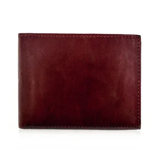 Faddism YL Burgundy Brown Series Men's Leather Bifold Wallet