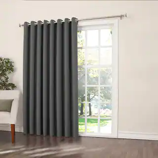 Sun Zero Galia Rod Pocket Room Darkening Patio Door Single Curtain Panel