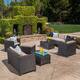 Puerta Outdoor 9-piece Wicker Sectional Sofa Set with Cushions - Thumbnail 7