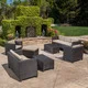Puerta Outdoor 9-piece Wicker Sectional Sofa Set with Cushions - Thumbnail 8